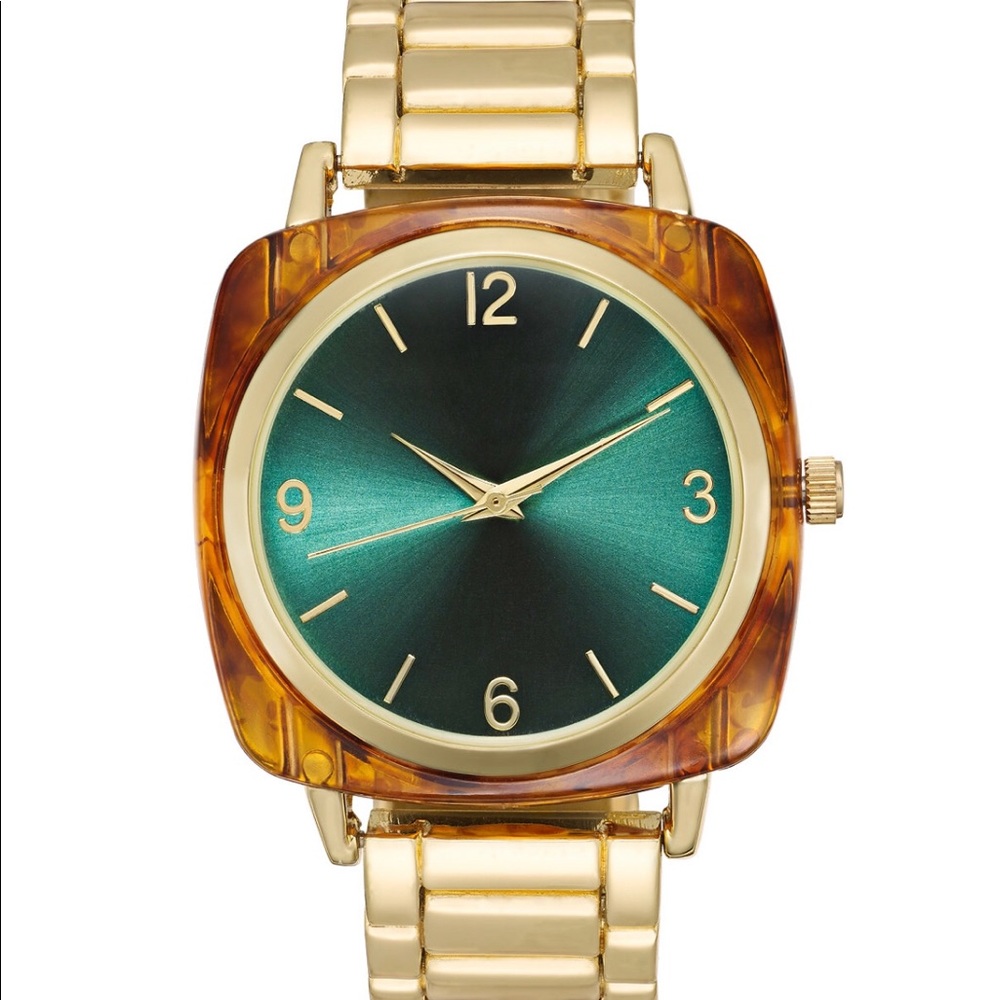 WOMENS GOLD-TONE BRACELET WATCH
